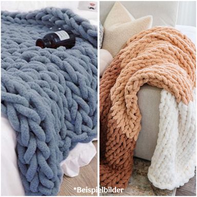 Decke aus Chenille-Garn